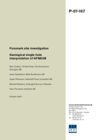 Geological single-hole interpretation of KFM02B. Forsmark site investigation