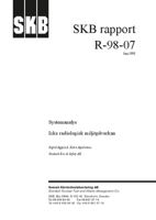 Systemanalys. Icke radiologisk miljöpåverkan