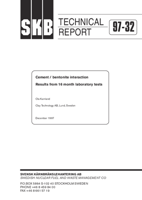 Cement / bentonite interaction. Results from 16 month laboratory tests