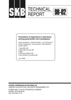 Parameters of importance to determine during geoscientific site investigation