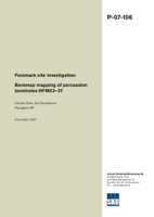 Boremap mapping of percussion boreholes HFM33-37. Forsmark site investigation