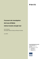 Drill hole KFM02A. Indirect tensile strength test. Forsmark site investigation