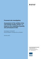 Assessment of the validity of the rock domain model, version 1.2, based on the modelling of gravity and petrophysical data. Forsmark site investigation