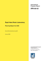 Äspö Hard Rock Laboratory. Planning report for 2008