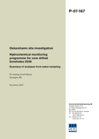 Hydrochemical monitoring programme for core drilled boreholes 2006. Summary of analyses from water sampling. Oskarshamn site investigation