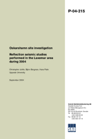 Reflection seismic studies performed in the Laxemar area during 2004. Oskarshamn site investigation