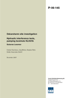 Hydraulic interference tests, pumping borehole KLX07A Subarea Laxemar. Oskarshamn site investigation