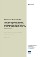 Pump- and interference testing of percussion drilled section of cored boreholes KLX09, KLX11A, KLX12A, KLX13A, KLX18A, KLX19A and KLX39 Subarea Laxemar. Oskarshamn site investigation