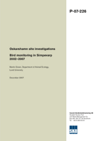 Bird monitoring in Simpevarp 2002-2007. Oskarshamn site investigation