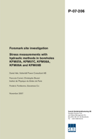 Stress measurements with hydraulic methods in boreholes KFM07A, KFM07C, KFM08A, KFM09A and KFM09B. Forsmark site investigation