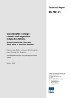 Groundwater recharge - climatic and vegetation induced variations. Simulations in the Emån and Äspö areas in southern Sweden