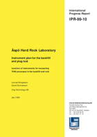 Äspö Hard Rock Laboratory - Instrument plan for the backfill and plug test. Location of instruments for measuring THM processes in the backfill and rock