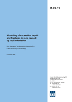 Modelling of excavation depth and fractures in rock caused by tool indentation