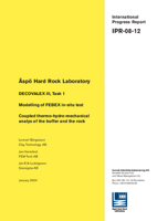 Äspö Hard Rock Laboratory. DECOVALEX III, Task 1. Modelling of FEBEX in-situ test. Coupled thermo-hydro-mechanical analys of the buffer and the rock