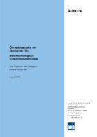 Översiktsstudie av Jämtlands län. Markanvändning och transportförutsättningar