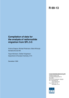 Compilation of data for the analysis of radionuclide migration from SFL 3-5