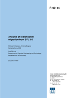 Analysis of radionuclide migration from SFL 3-5