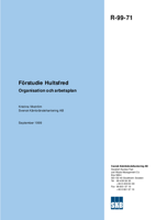 Förstudie Hultsfred. Organisation och arbetsplan