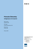 Förstudie Älvkarleby. Anläggningar och transporter