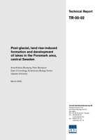 Post-glacial, land rise-induced formation and development of lakes in the Forsmark area, central Sweden