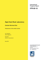 Äspö Hard Rock Laboratory. Canister retrieval test. Temperature on the canister surface