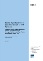 Details of predicted flow in deposition tunnels at SFR, Forsmark