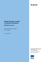 Digital elevation models of Laxemar-Simpevarp. SDM-Site Laxemar