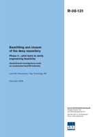 Backfilling and closure of the deep repository. Phase 3 - pilot tests to verify engineering feasibility. Geotechnical investigations made on unsaturated backfill materials