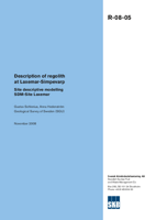 Description of regolith at Laxemar-Simpevarp. Site descriptive modelling SDM-Site Laxemar