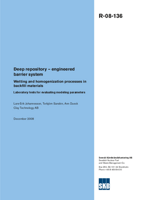 Deep repository - engineered barrier system. Wetting and homogenization processes in backfill materials. Laboratory tests for evaluating modeling parameters