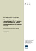 Microorganisms in groundwater from borehole KLX27A - numbers, viability, and metabolic diversity. Results from one section: 641.50-650.56 m in KLX27A