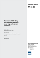 Alteration of MX-80 by hydrothermal treatment under high salt content conditions