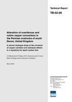 Alteration of uraniferous and native copper concretions in the Permian mudrocks of south Devon, United Kingdom. A natural analogue study of the corrosion of copper canisters and radiolysis effects in a repository for spent nuclear fuel