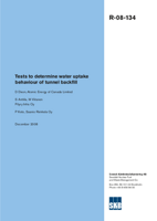 Tests to determine water uptake behaviour of tunnel backfill