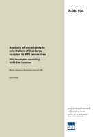 Analysis of uncertainty in orientation of fractures coupled to PFL anomalies. Site descriptive modelling SDM-Site Laxemar