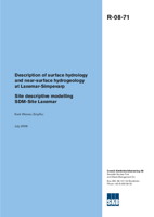 Description of surface hydrology and near-surface hydrogeology at Laxemar-Simpevarp. Site descriptive modelling SDM-Site Laxemar