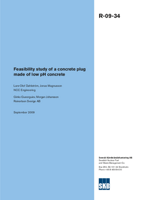 Feasibility study of a concrete plug made of low pH concrete