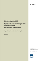 Hydrogeological modelling at SFR using DarcyTools. Site description SFR version 0.0. Site investigation SFR