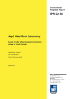 Äspö Hard Rock Laboratory. Local model of geological structures close to the F-tunnel