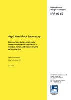 Äspö Hard Rock Laboratory. Comparison between density measurements obtained with a nuclear meter and mass/volume determination