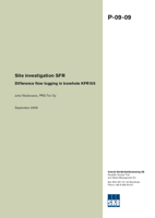 Difference flow logging in borehole KFR105. Site investigation SFR