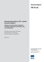 Experimental study on Ra2+ uptake by barite (BaSO4). Kinetics of solid solution formation via BaSO4 dissolution and RaxBa1-xSO4 (re) precipitation