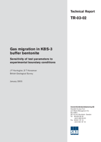 Gas migration in KBS-3 buffer bentonite. Sensitivity of test parameters to experimental boundary conditions