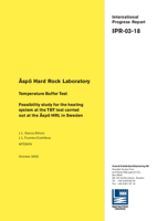 Äspö Hard Rock Laboratory. Temperature Buffer Test. Feasibility study for the heating system at the TBT test carried out at the Äspö HRL in Sweden