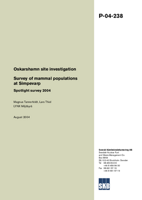 Survey of mammal populations at Simpevarp. Spotlight survey 2004. Oskarshamn site investigation