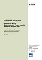 Borehole: KFM01A Determination of P-wave velocity, transverse borehole core. Forsmark site investigation.