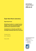 Äspö Hard Rock Laboratory. Äspö Task Force. Modeling transfers in a single fracture system: from site characterization to performance assessment models. Contribution to Task 6A and 6B from the Äspö modeling Task Force exercise