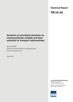 Sorption of prioritized elements on montmorillonite colloids and their potential to transport radionuclides