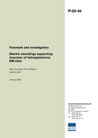 Electric soundings supporting inversion of helicopterborne EM-data. Forsmark site investigation.