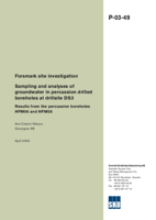 Sampling and analyses of groundwater in percussion drilled boreholes at drillsite DS3. Results from the percussion boreholes HFM06 and HFM08. Forsmark site investigation.